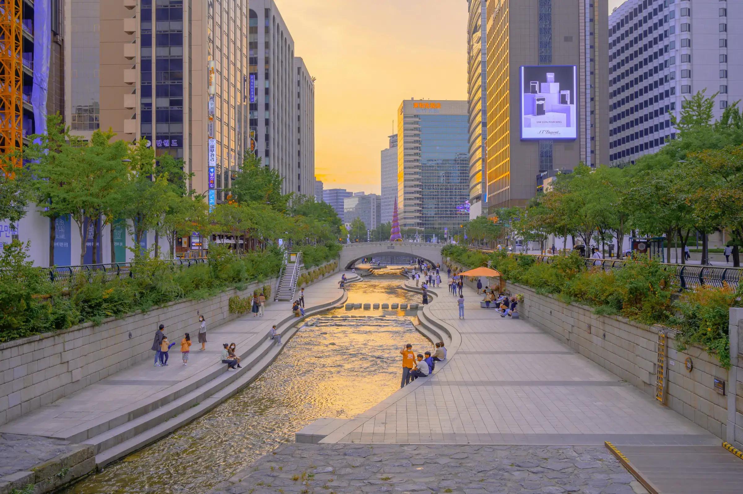 Seoul skyline at dusk